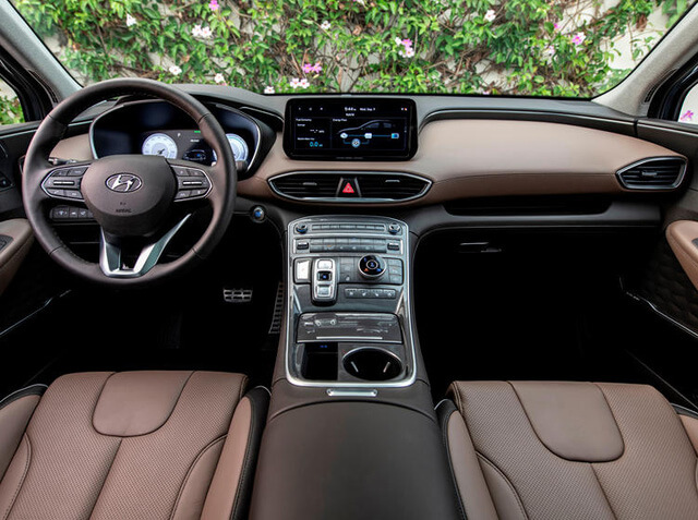 thiet-ke-noi-that-huyndai-santafe-2021 Tài chính hơn 1 tỷ nên chọn VinFast Lux SA2.0 hay Hyundai SantaFe?